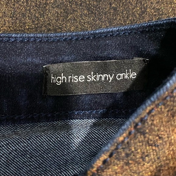 Women’s Ella Moss Brown Shimmery Two Tone High Rise Skinny Ankle Jeans Pants 26 - Picture 6 of 8